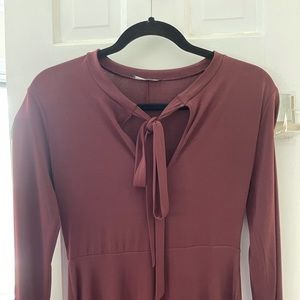 Mid length Burgundy Zara dress